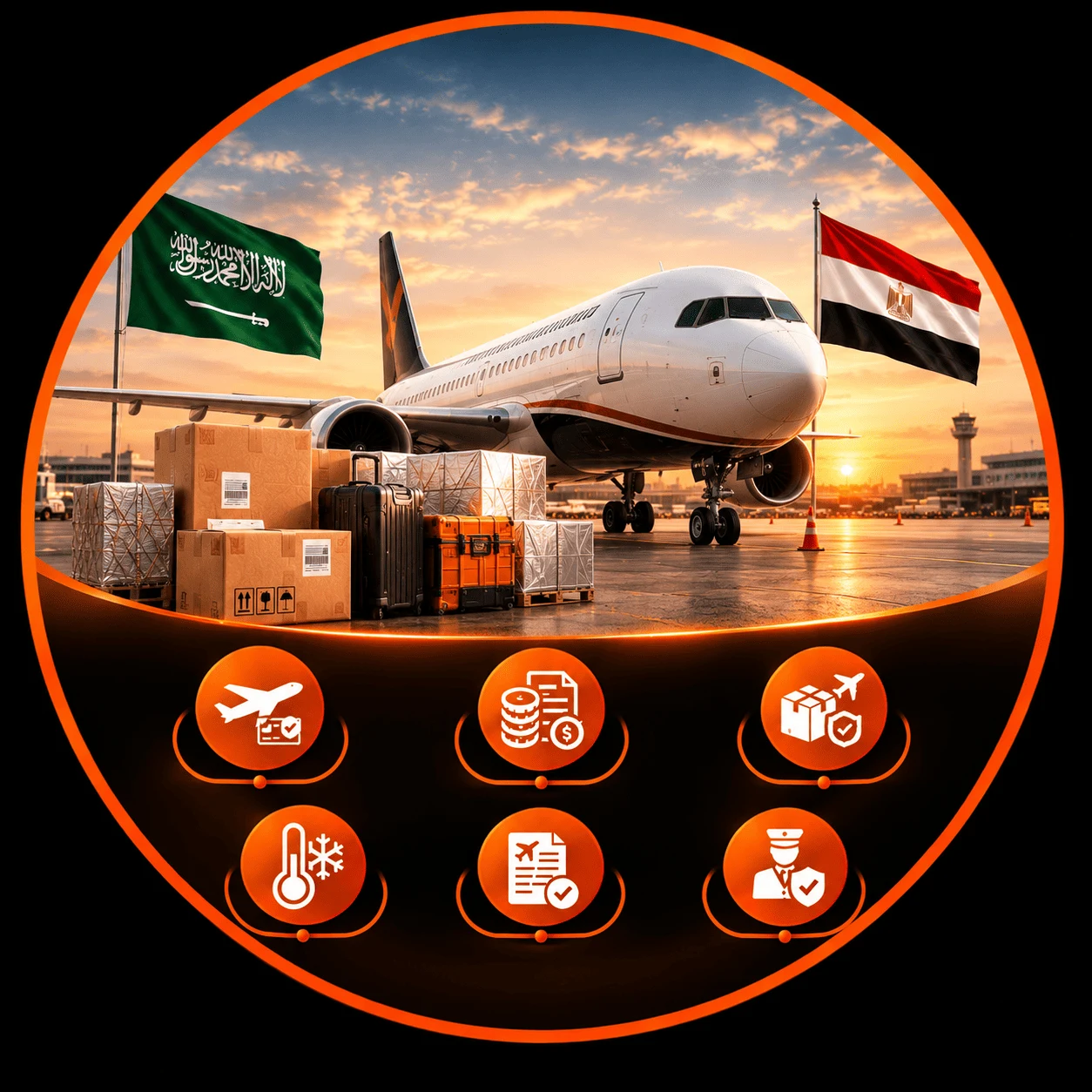 شحن جوي من مصر للسعودية بمكان مؤكد وبوليصة شحن رسمية