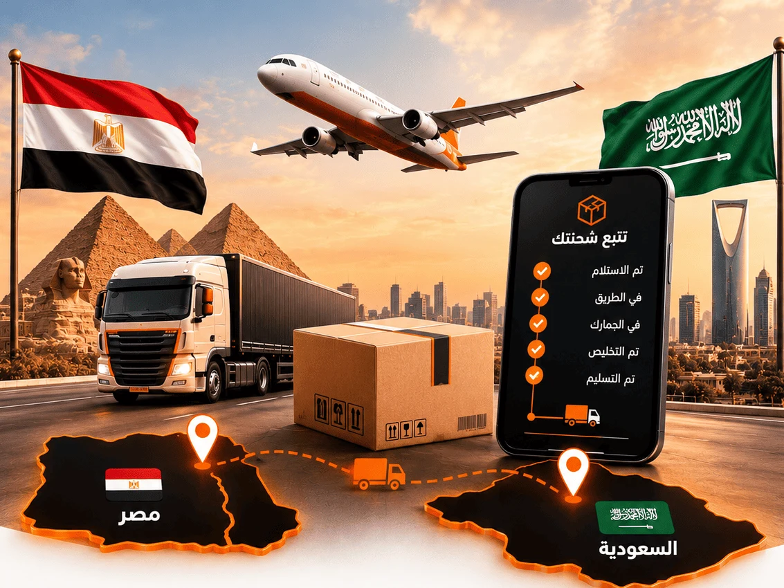 تجهيز شحنة للشحن بين مصر والسعودية